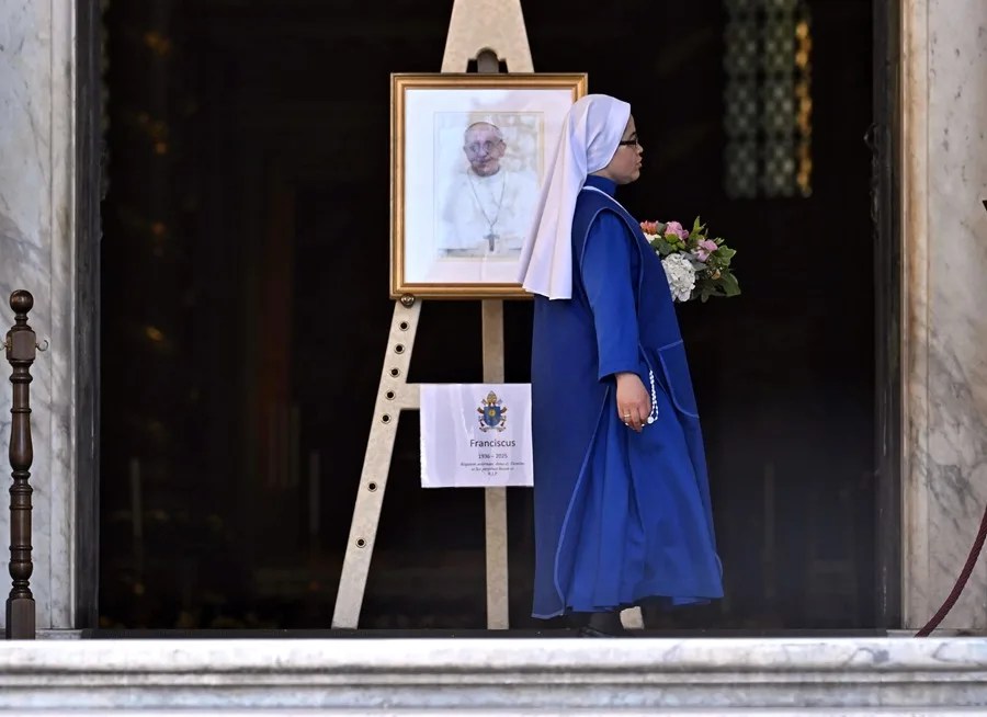 La basílica de Santa María la Mayor de Roma, preparada para el entierro del papa Francisco