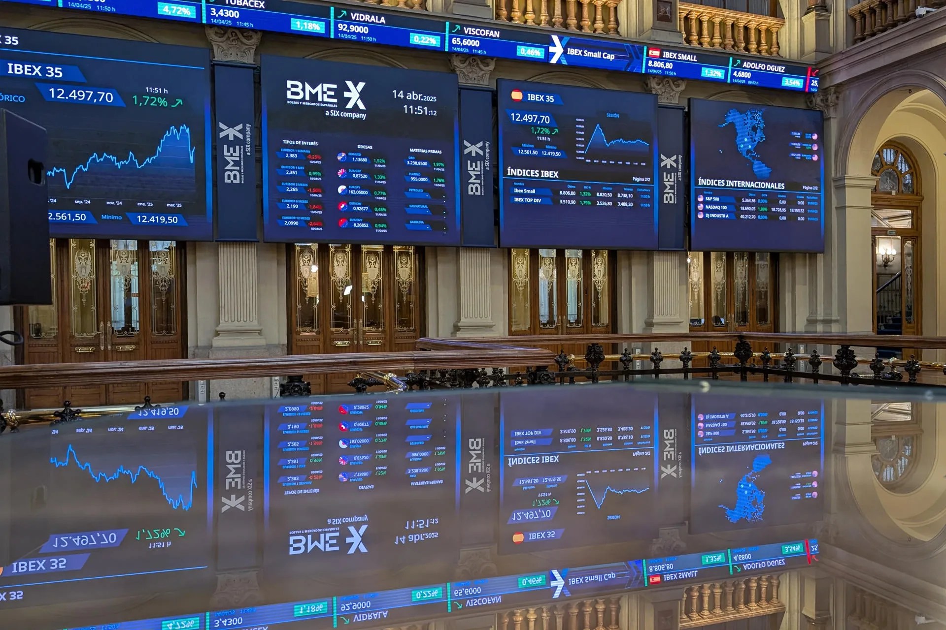 La Bolsa española sube el 2,64 % por las nuevas exenciones en los aranceles de Trump