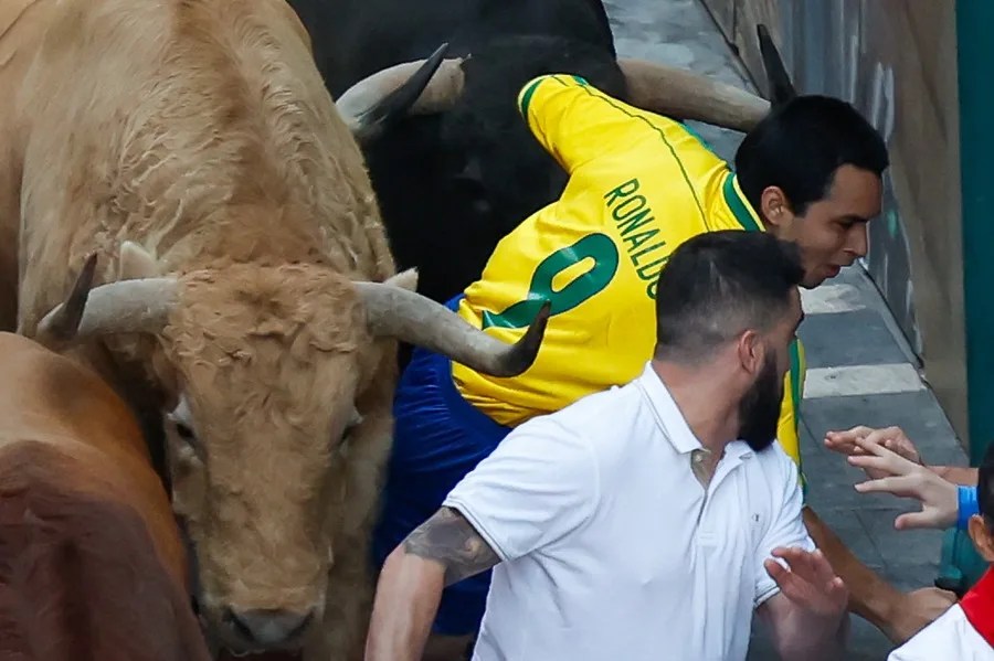 Los toros de Jandilla protagonizan un veloz quinto encierro de los Sanfermines