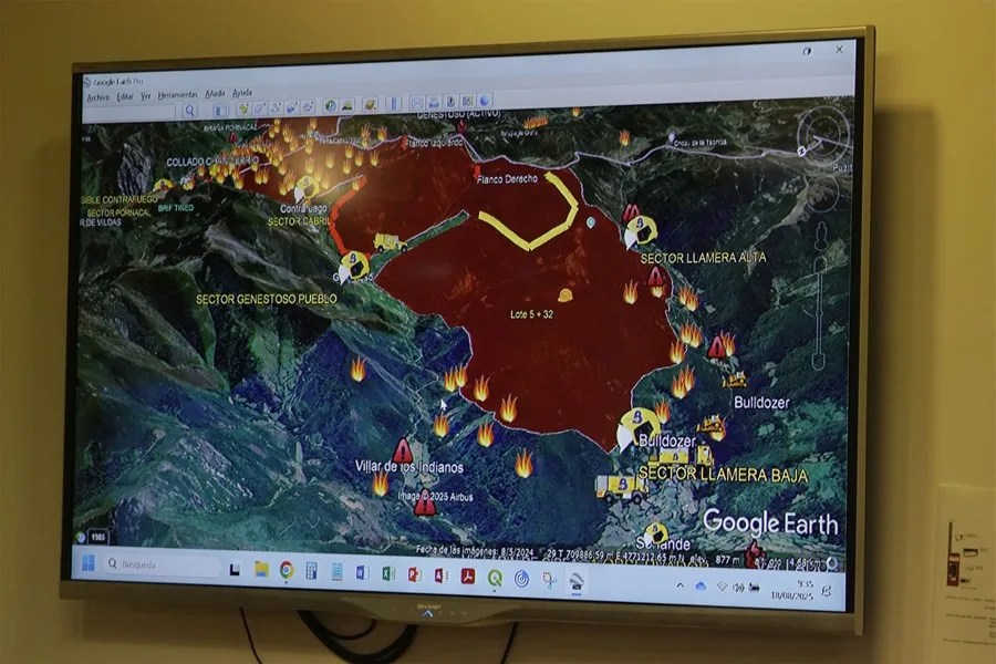 Mejora la situación en Asturias, con ocho fuegos activos y 4.000 hectáreas afectadas