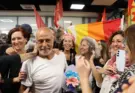 Un primer grupo de 18 activistas italianos de la Flotilla aterriza en Roma
