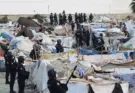 Dispositivo policial en Ceuta para desalojar los asentamientos de migrantes cercanos a la desaladora