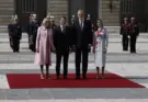 Emmanuel y Brigitte Macron son recibidos por los reyes en el Palacio Real